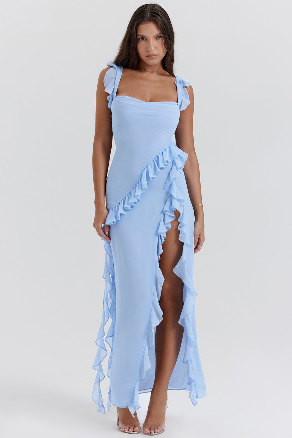 Cia | Jurk met ruffles en charme
