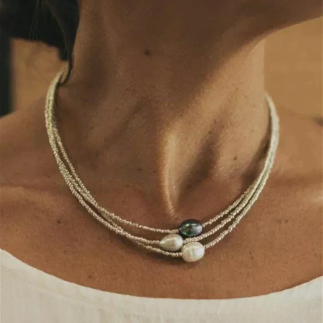 Oud-stijl parelcollier